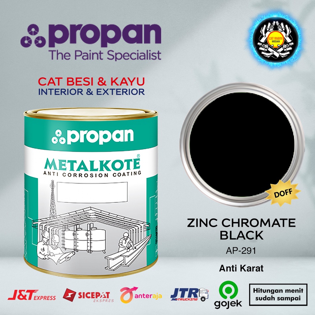 Jual Cat Minyak Kayu Dan Besi Propan Metalkote Alkyd Primer 1 Kg Ap 291 Zinc Phospate Black 5875