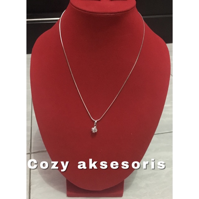 Xuping kalung emas putih plus liontin