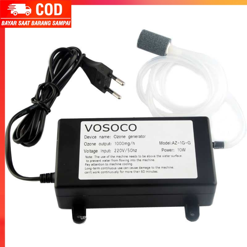 (100% BARANG ORI) VOSOCO Ozone Generator Water Air Purifier Sterilizer 1000mg - AZ-1G-G