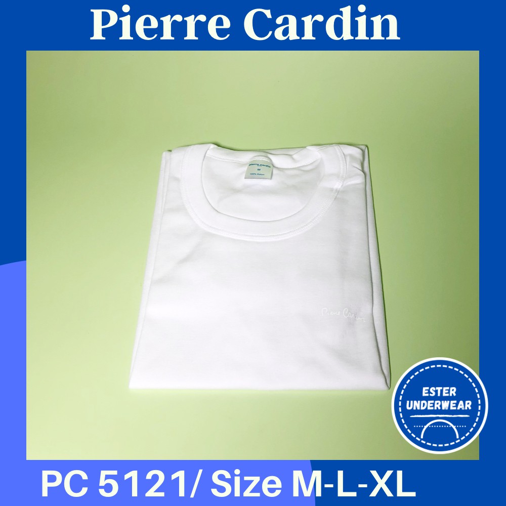 Kaos Oblong PIERRE CARDIN 5121 ROUND NECK PUTIH ISI 1 PCS