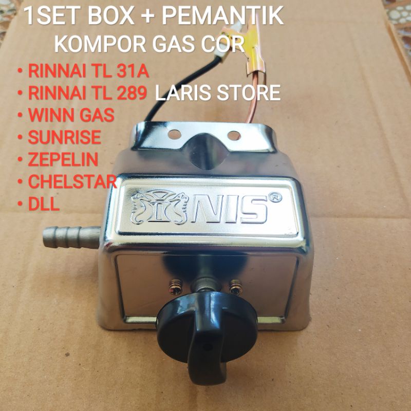 Mesin Pemantik + Box 1set Kompor Gas Cor Rinnai TL 31A TL 289 Sunrise Winn Gas