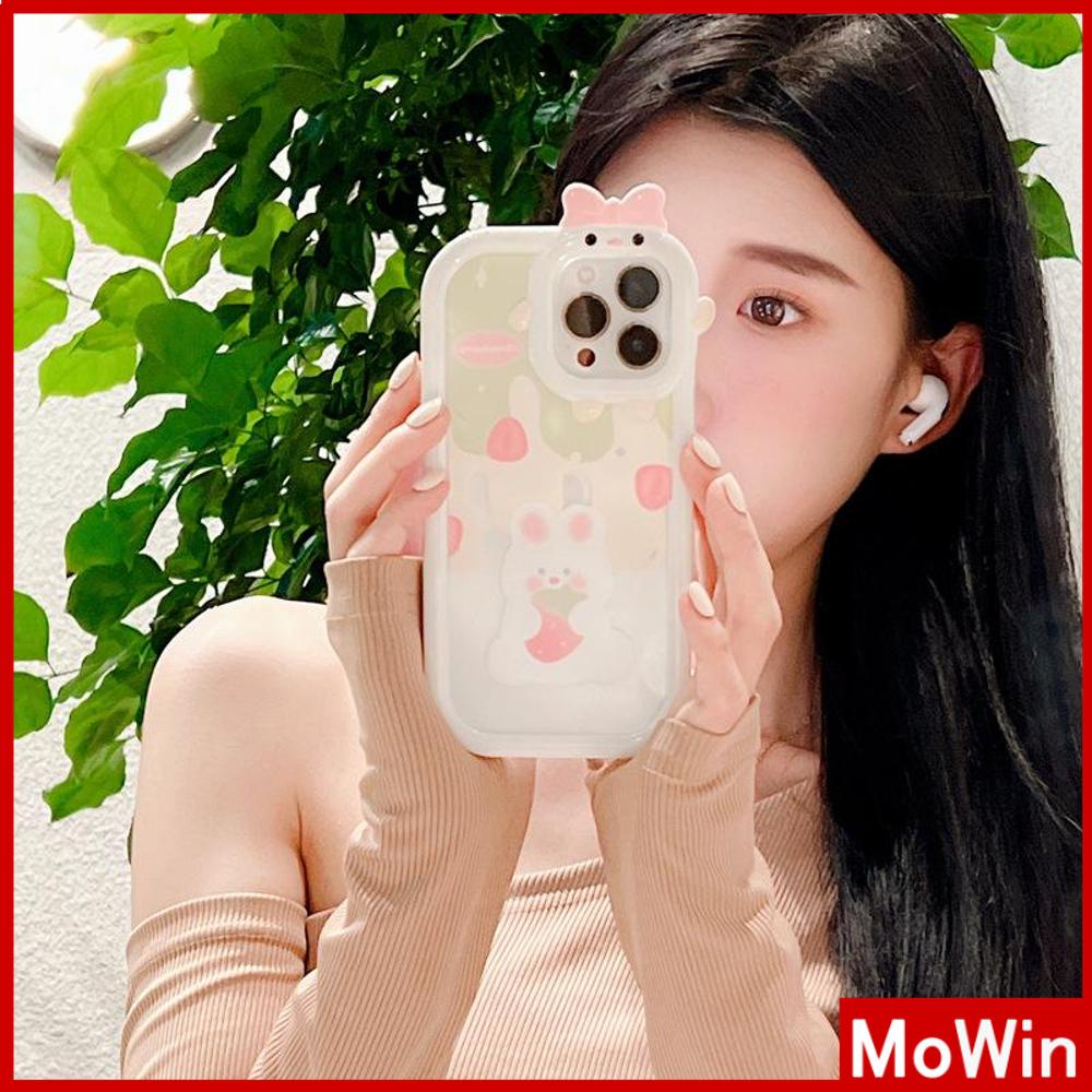 iPhone Case Silicone Soft Case Clear Case Airbag Shockproof Protection Camera Shiny Feel Bear Cartoon Cute Compatible For iPhone 11 Pro Max 13 Pro Max 12 Pro Max 7Plus xr XS Max