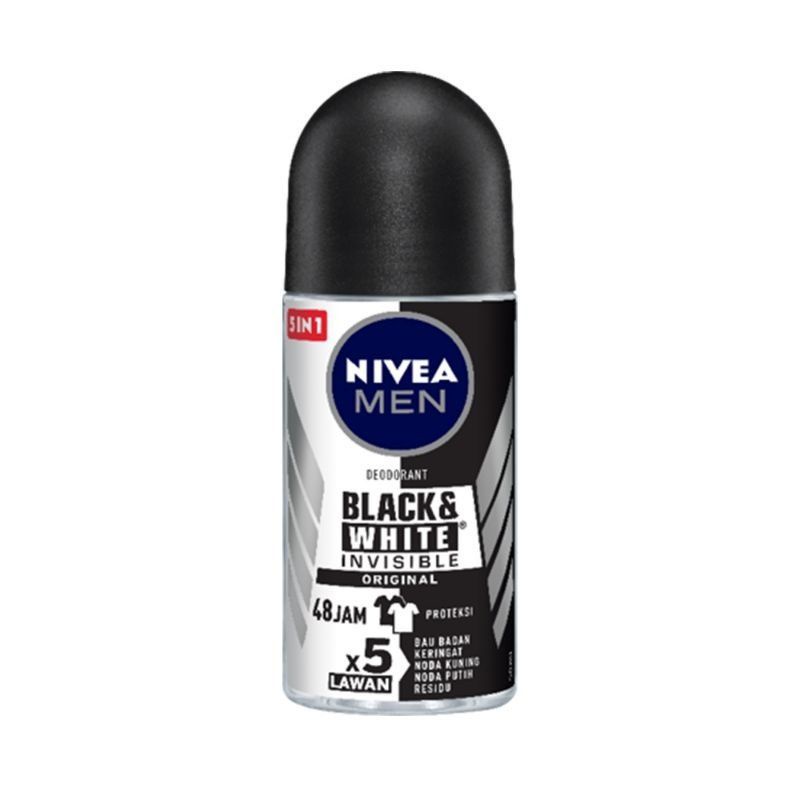 NIVEA MEN Deodorant Invisible Black&amp;White Original Roll On 25ml