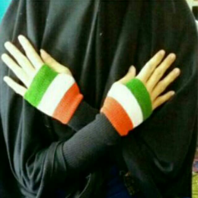 [HUSNA HIJAB] Handsock Rajut Palestine Ecer / Handsock Palestina