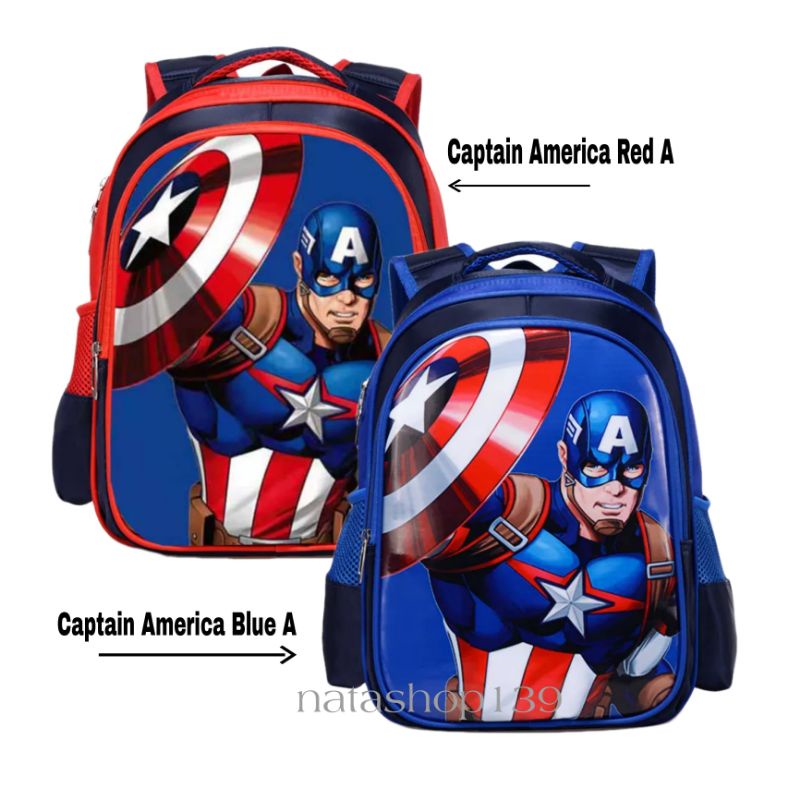 Hot Sale Tas Sekolah TK-SD anak Laki-Laki Tas Ransel Marvel Avengers Anima Superhero