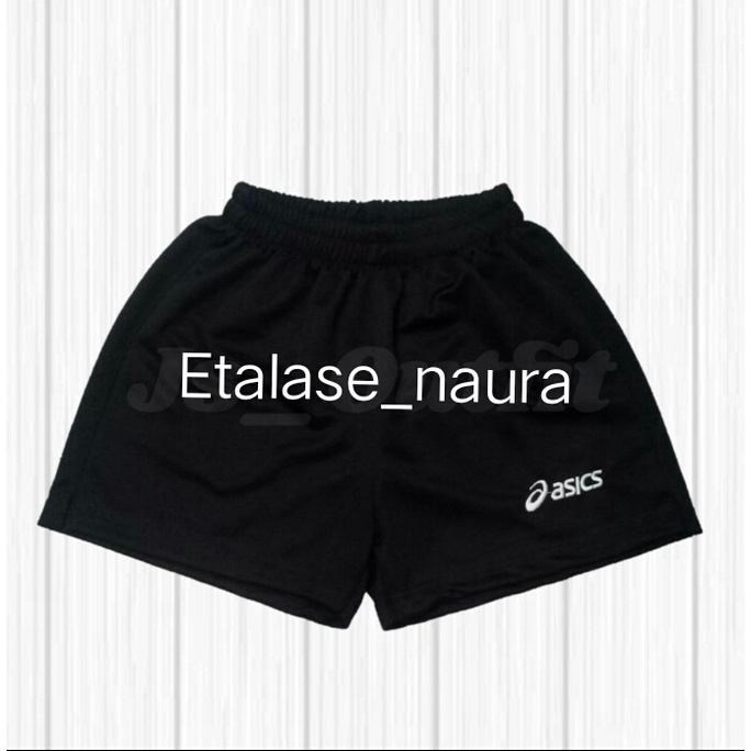 Celana Volly Badminton Cewek Asics,Li-Ning Polos Belah Pinggir Press Body Lotto Import