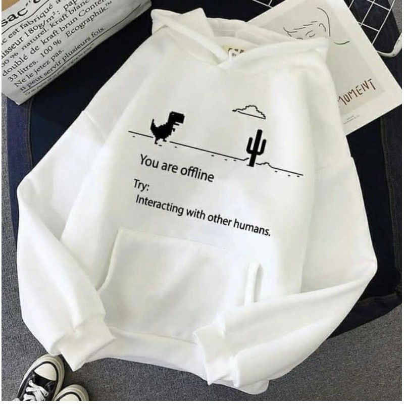 JAKET HOODIE OVERSIZE OFFLINE DINO | SWEATER HOODIE UNISEX KOREAN STYLE | SWEATSHIRT HOODIE OVERSIZE KOREA-4