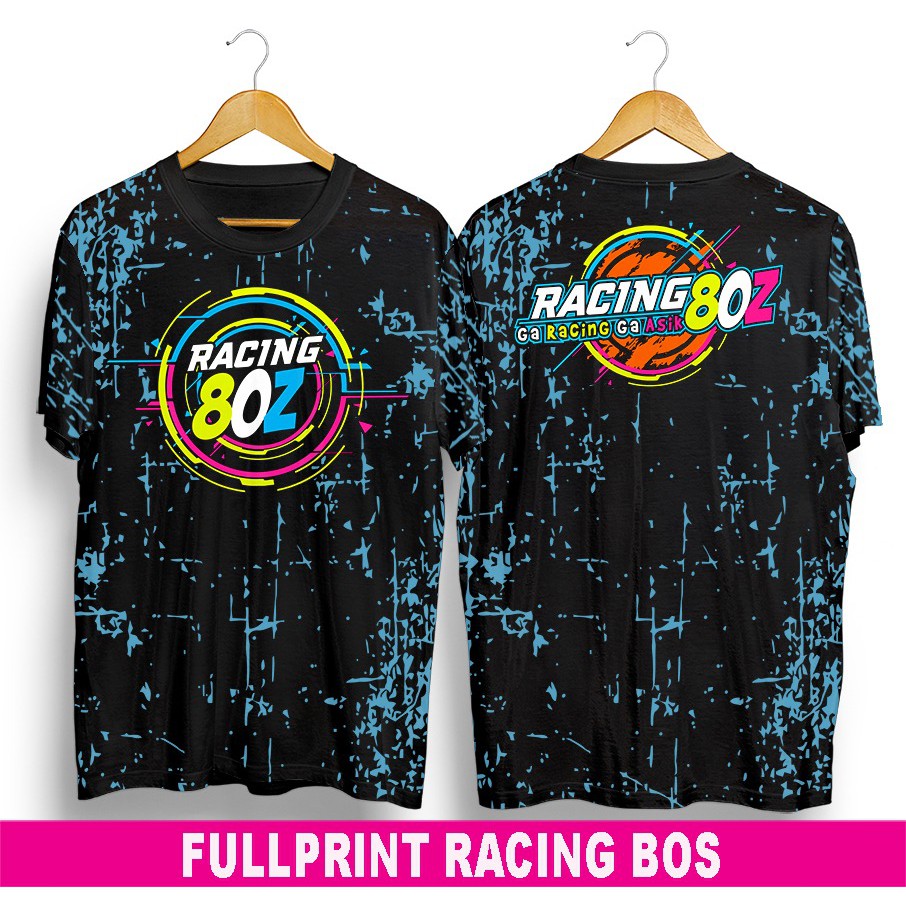 New Promo Kaos Distro/Kaos Oblong/Kaos Kekinian/Kaos Full Print/Kaos Racing bos full cotton 30s