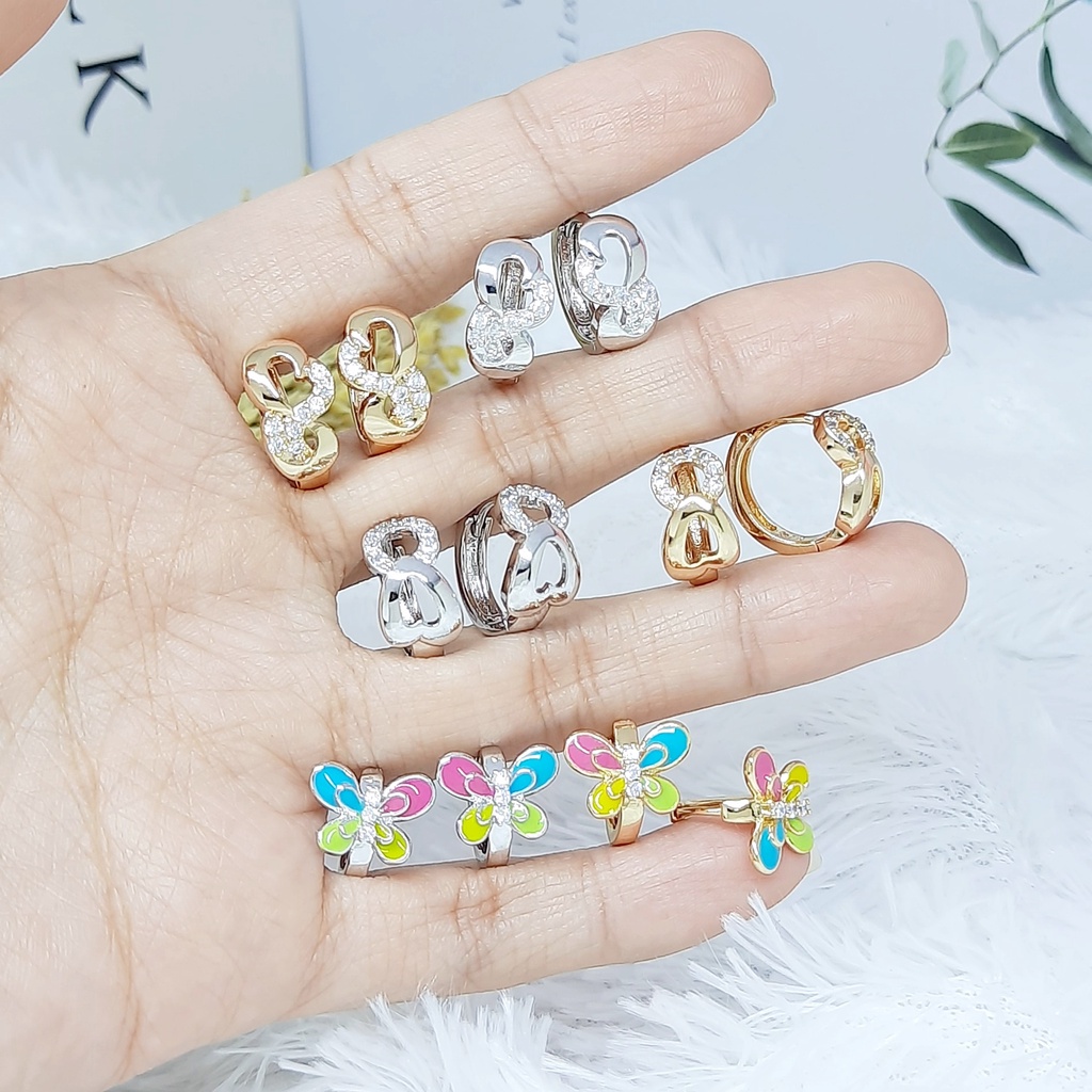 Anting Xuping Premium Asli Giwang Catok Ukir Love Kupu - BE319