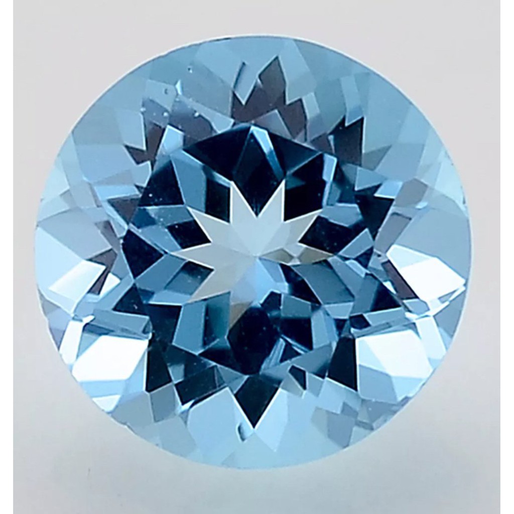 ASLI Natural Blue Topaz Round Diamond Cut 8x8x8mm harga 