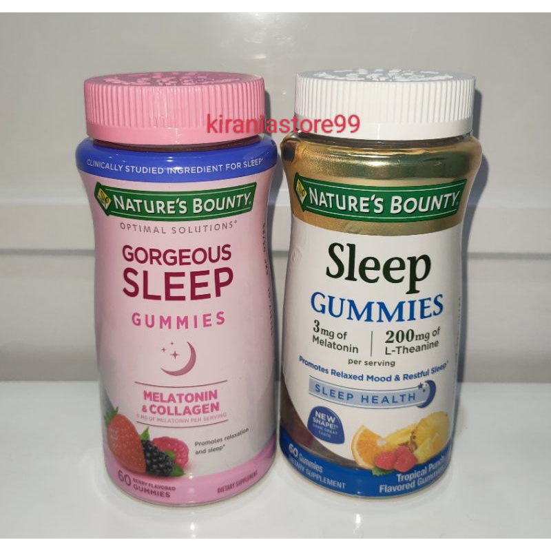 nature's bounty sleep 3 mg of melatonin 60 gummies | gorgeous sleep gummies 60