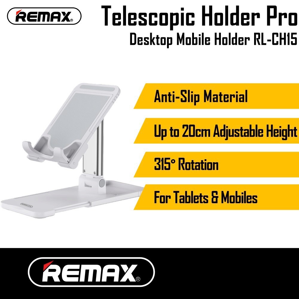REMAX RL-CH15 Desktop Holder Pro 315 Degree Rotation Extendable - Untuk Phone &amp; Tablet