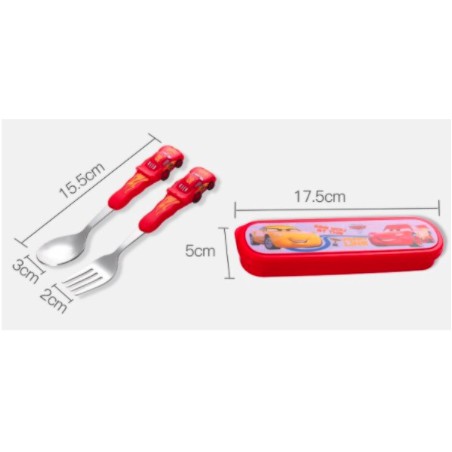 DISNEY ORIGINAL spoon fork set dengan kotak DM2361