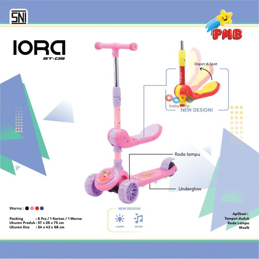 Scooter Anak PMB Iora St 05 - Mainan Anak Skuter