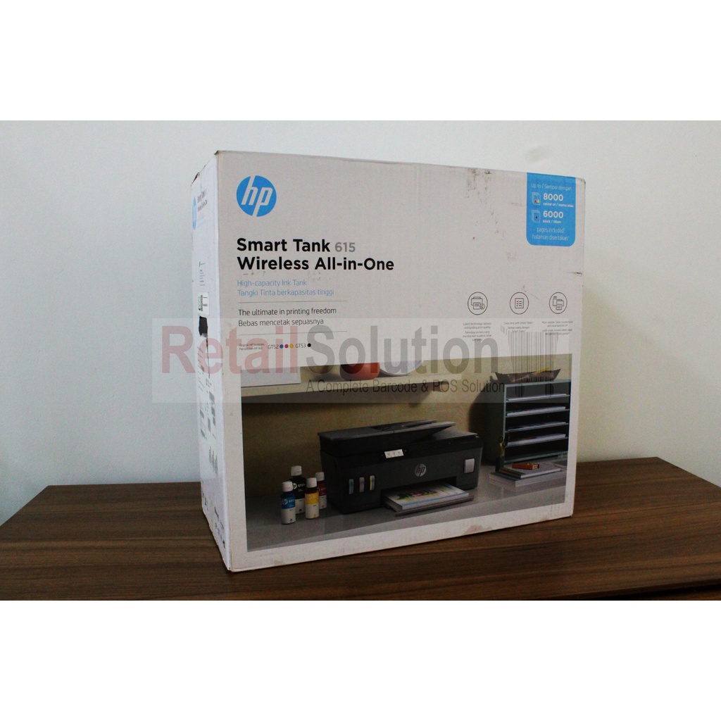 Printer Infus Warna HP 615 AIO - Print Scan Copy Fax A4 F4