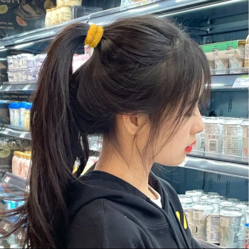 Ikat Rambut Donat Korea  Bahan Woll Nilon Aksesoris Rambut Fashion Korea