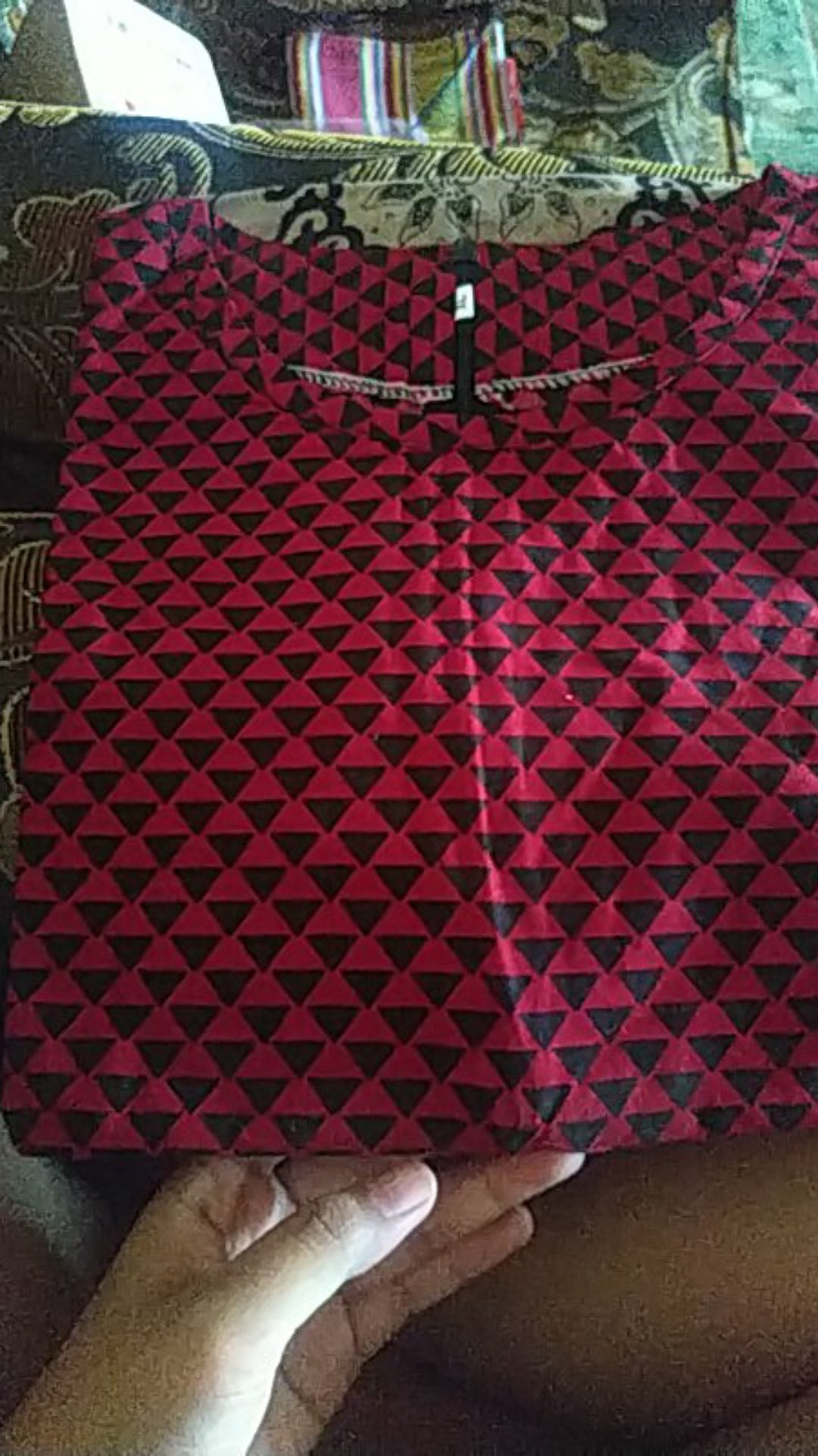 Blouse Batik Wanita Lengan Panjang Seragam Kerja  Size M L Xl Xxl