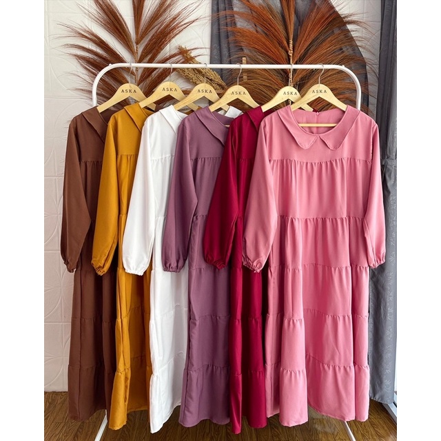 ASKA.ID - AYUMI MIDI DRESS BAJU GAMIS WANITA MUSLIMAH PREMIUM COLLECTION