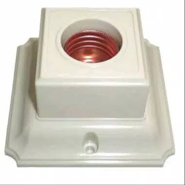 Fiting Plafon segi Broco cream (SNI)/piting plapon broco/piting lampu/fiting lampu/tempat lampu