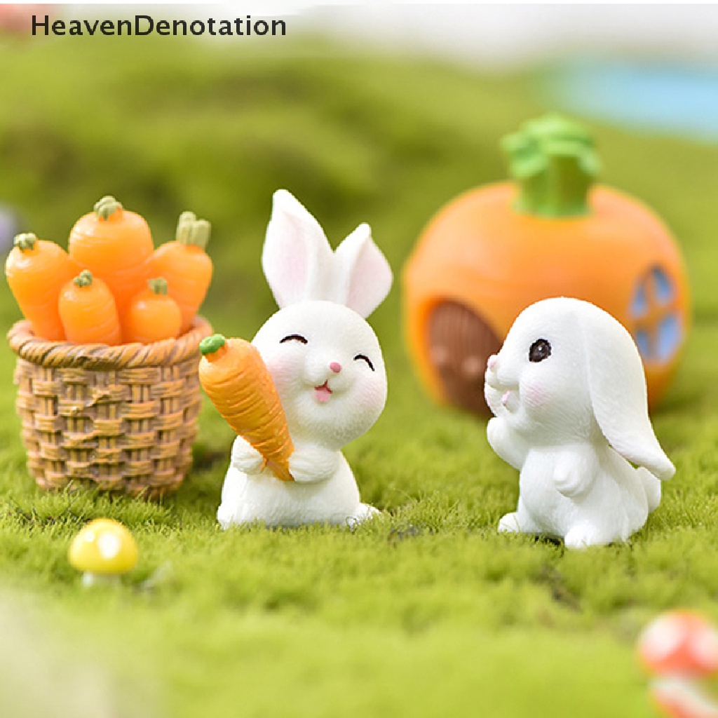 (Heavendenotation) Miniatur Kelinci Sunmmer Bahan Resin Untuk Dekorasi Taman