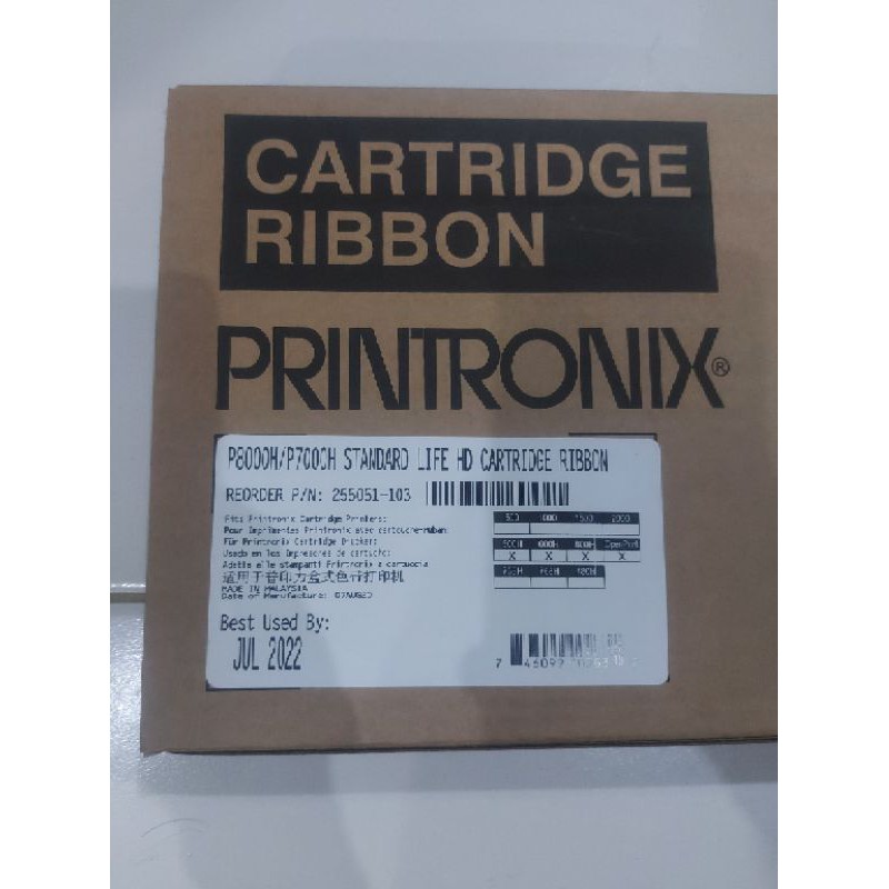 Cartridge Ribbon Printronix P7000/P8000 Standar Life HD P/N 255051-103 Original