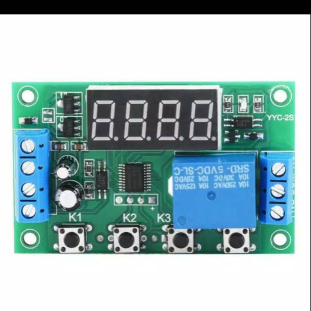 Timing Relay LED Motor YYC-2S (12V) Saklar Kontrol yang Dapat Disesuaikan