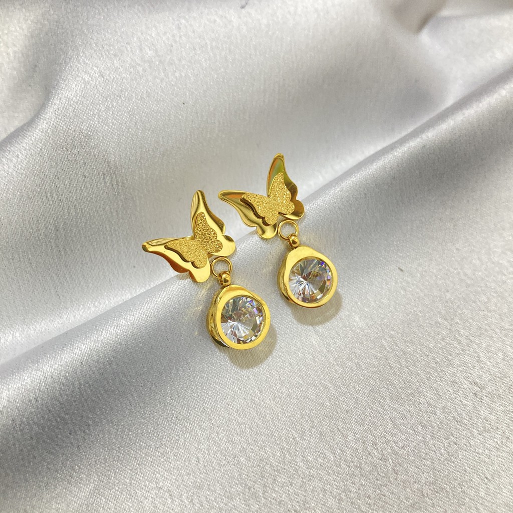 Anting Titanium Perhiasan Wanita Buterfly