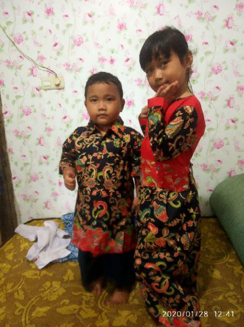 Sarimbit Family Batik Couple Keluarga Seragam Anak Dress Kd Gentong Hitam Grosir Batik Solo