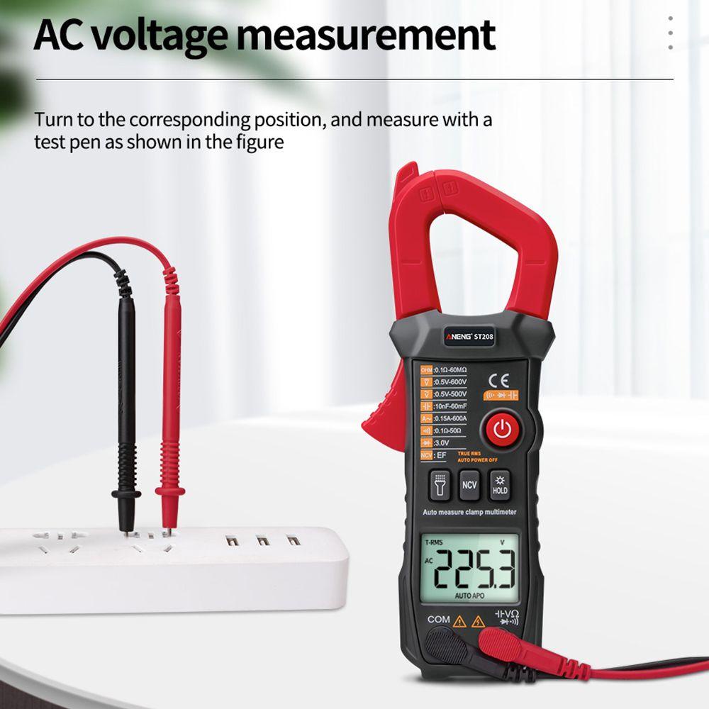 Solighter Digital Clamp Meter Presisi Tinggi AC/DC Transistor Tester Amperimetro Tester Voltmeter