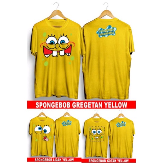 KAOS DISTRO ANIME SPONGEBOB KAOS LUCU UNIK KEREN PAKAIAN PRIA WANITA KAOS ANAK REMAJA DEWASA KAOS TE