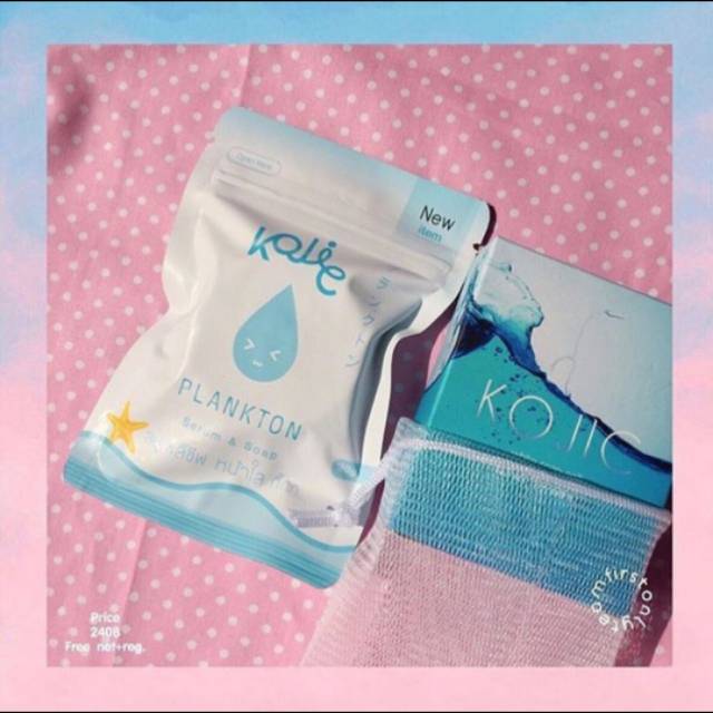 Kojic & plankton soap (1 Paket wajah dan badan isi 2pcs kojic & plankton)