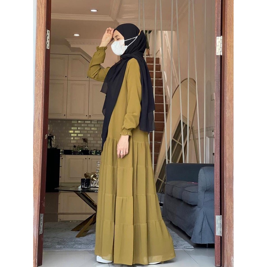 QALESHA DRESS GAMIS SYARI ONLY DRESS by HIJAB KAYUNIE