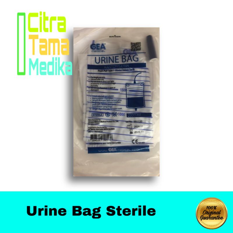 Urine Bag Sterile 2 Liter/2000ml with hanger