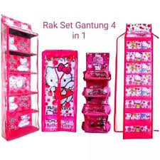 RAK KARAKTER SET HBO 4 IN 1 ( RAK TAS, RAK SEPATU, RAK KOSMETIK, RAK