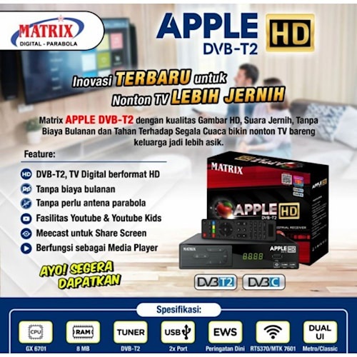 SET TOP BOX MATRIX DVB-T2 APPLE