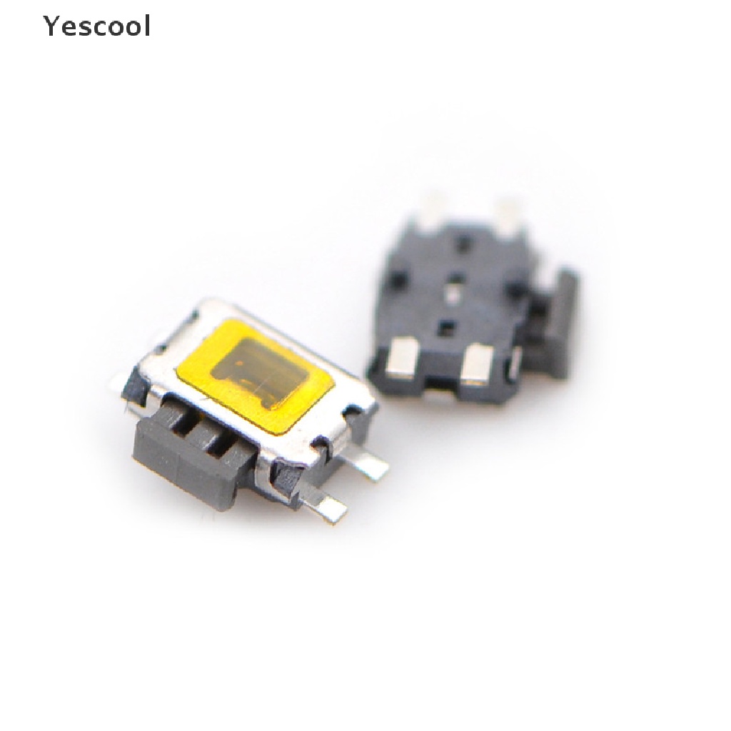 Yescool 10pcs YD-3414 4Pin SMD Turtle type Tact Power Switch Tombol Samping