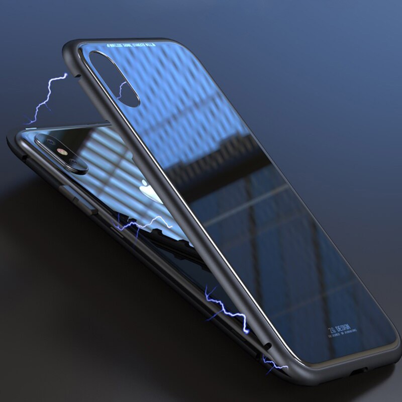 Roxyroxy - Case Magnetic Metal Glass Hardcase Samsung Note 8 - Note 9