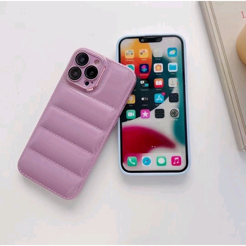 Colorfull Candy PUFF air down jacket Camera Protection Iphone  X Xr Xs max 11 12 13  PRO MAX case cover casing