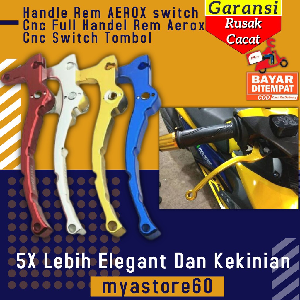 Handle Rem AEROX switch Cnc Full Cover Handel Rem Aksesoris Variasi Aerox Cnc Switch Tombol