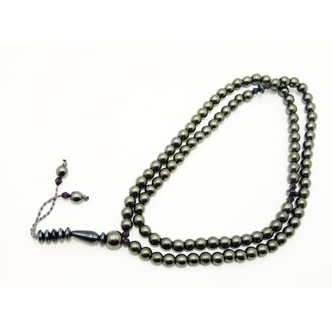 VeE Kalung Tasbih 99 Batu Blustin Model Bola- Tasbih Terapi Kesehatan