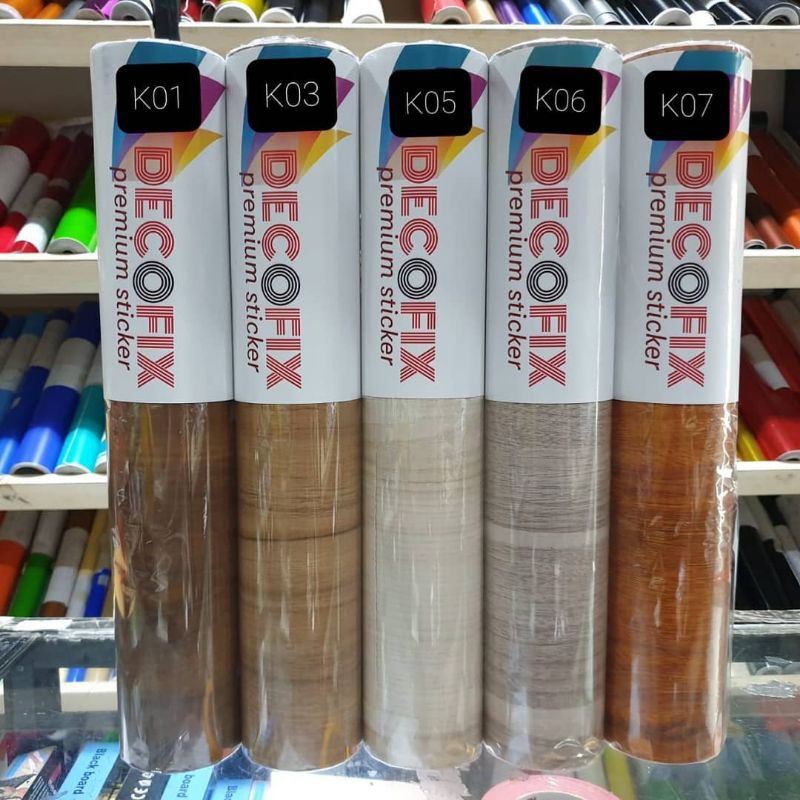 (BAYAR DITEMPAT) sticker lemari/sticker pintu/sticker motif kayu/sticker murah