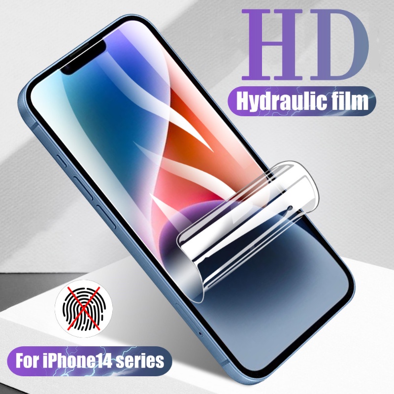 Pelindung Layar Hydrogel Anti Gores Bahan TPU Untuk Iphone 14 / 14 Plus / 14 Pro / 14 Pro Max