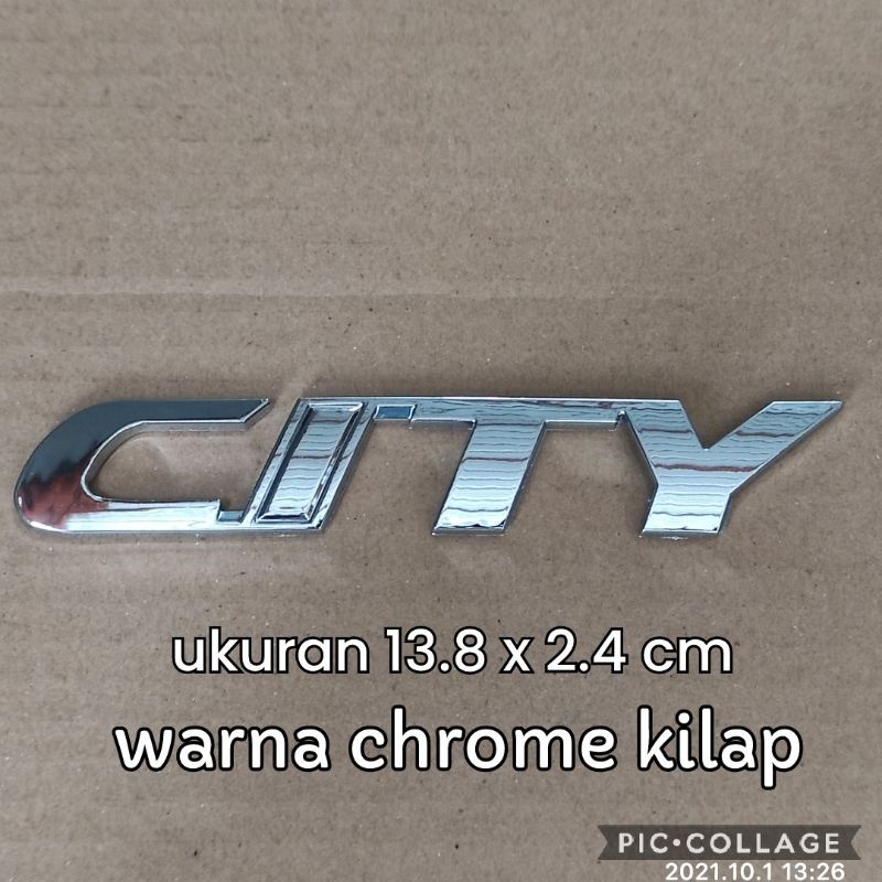 emblem tulisan CITY emblem bagasi belakang CITY honda city 2005 GD8