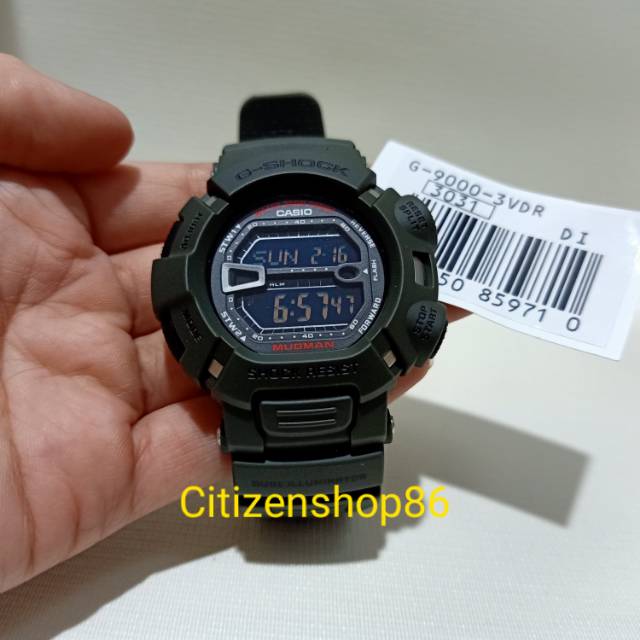 Casio G Shock Mudman G 9000 3 Gshock G 9000 3vdr Original Shopee Indonesia