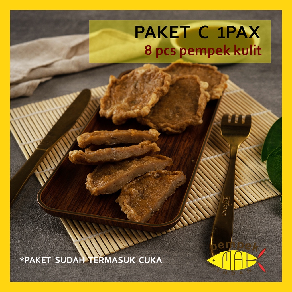 PEMPEK EMAK INDAH - PEMPEK MPENAK PALEMBANG ASLI IKAN TENGGIRI - Paket 1 Pax KAPAL SELAM DAN CAMPUR