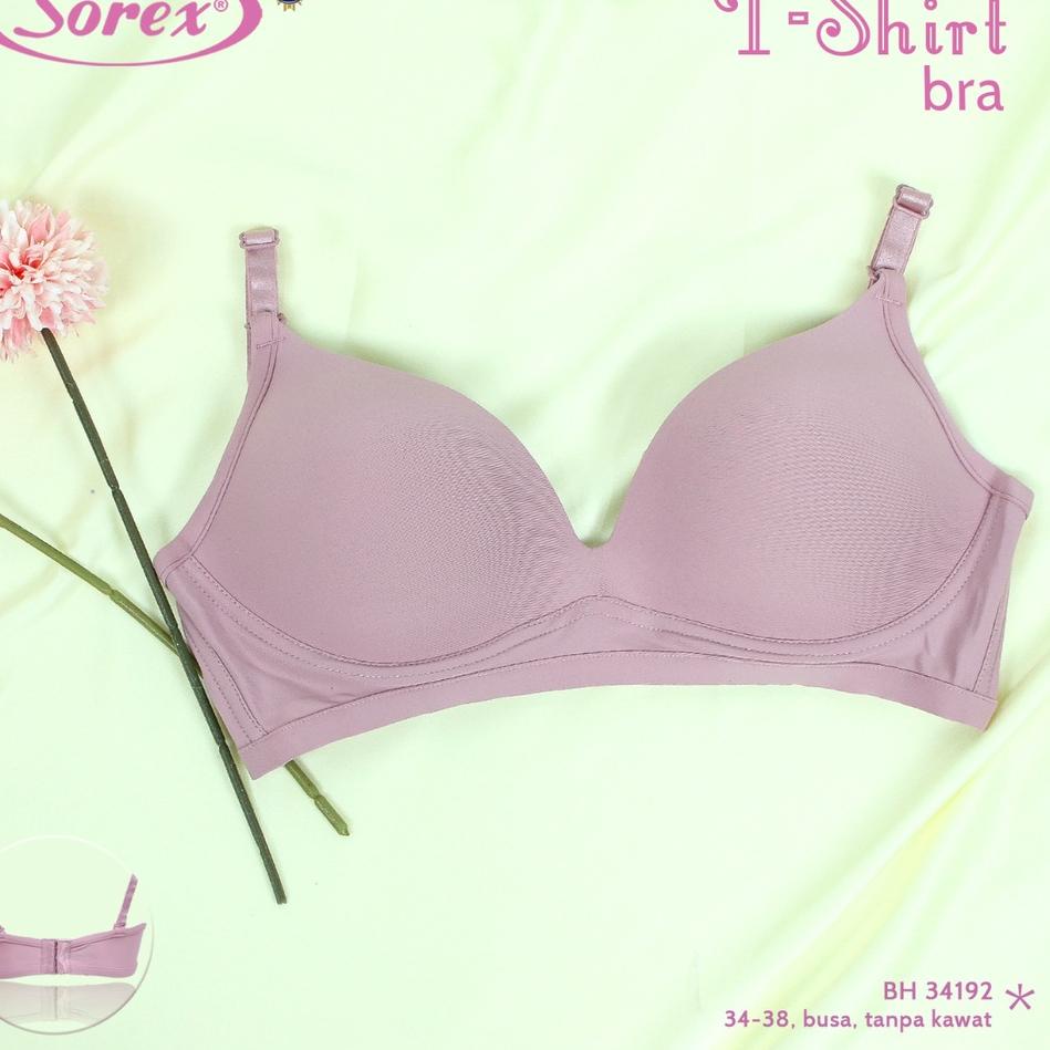 Kirim Sekarang 7ATLP Sorex T-shirt Bra Polos Busa Tanpa Kawat Kait 3 Setara Cup B BH Harian 34192 48