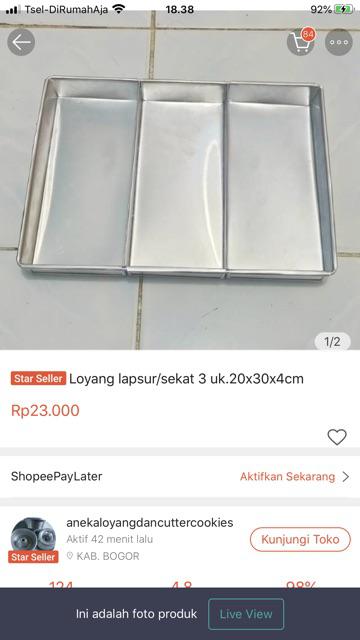 Loyang Lapsur/sekat 3 Uk.20x30x4cm