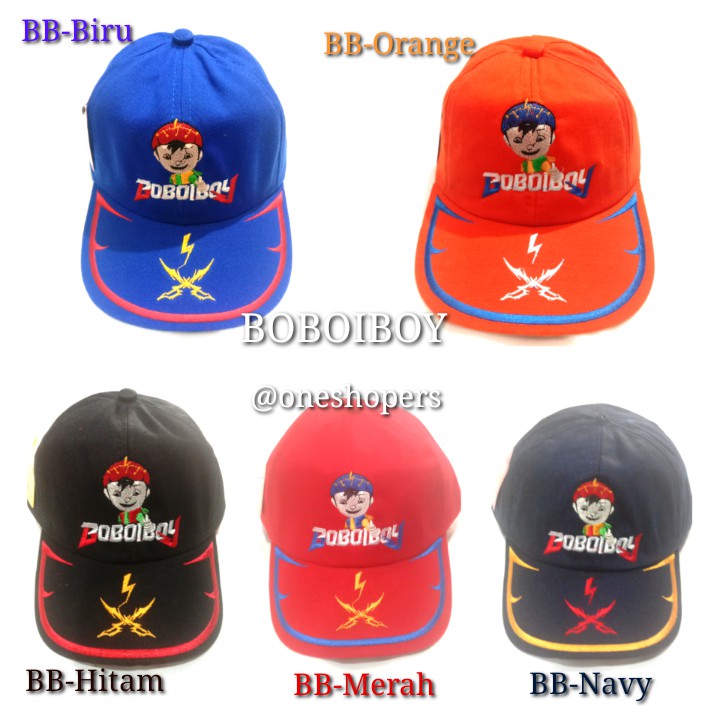 TOPI ANAK KARAKTER BOBOIBOY BORDIR/ TOPI BOBOIBOY TERBAIK