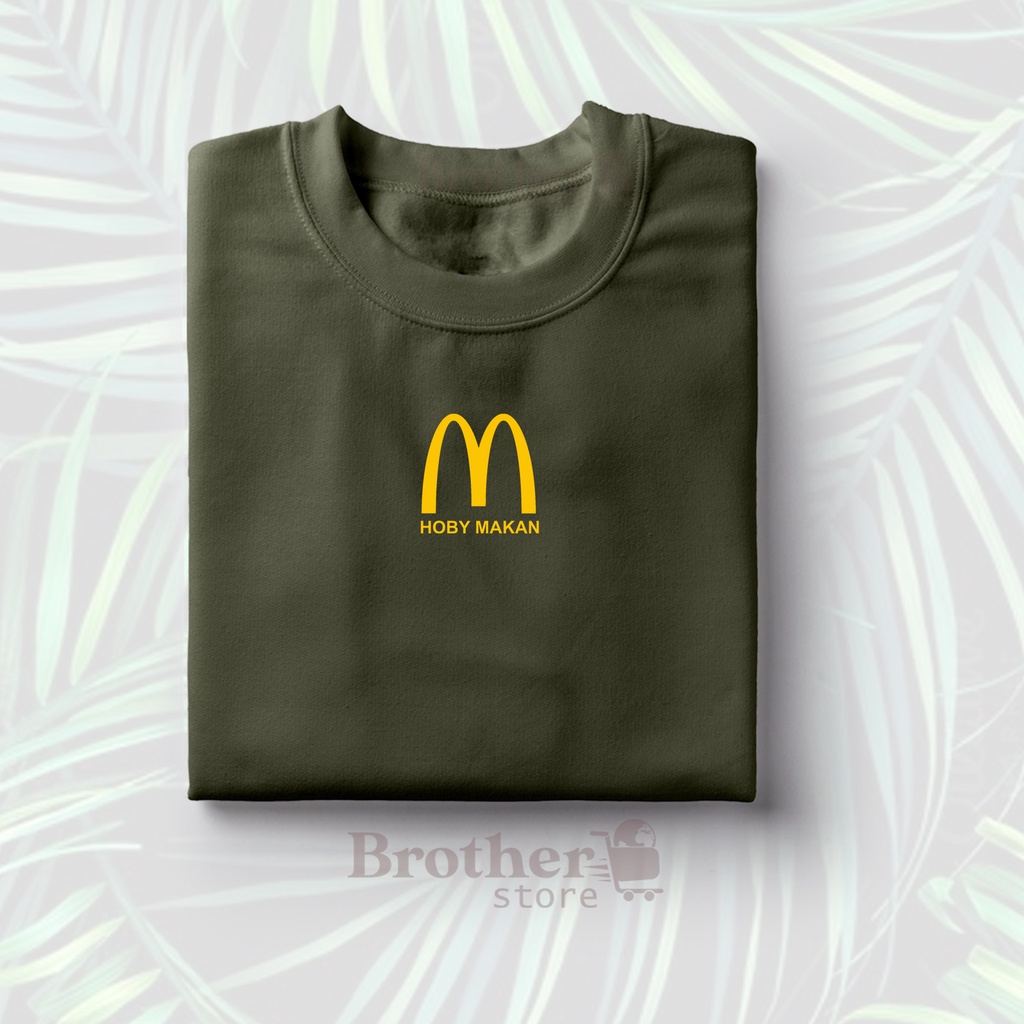 Brother Store Kaos Distro Pria - KAOS COWOK - Hoby Makan Kaos Premium