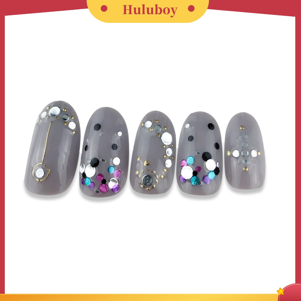 Huluboy Huluboy♡ Stiker Kuku 3D Bentuk Kerang Bintang Laut Geometris Untuk Dekorasi Manicure